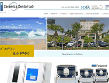 Tablet Screenshot of ceramicsdentallab.com